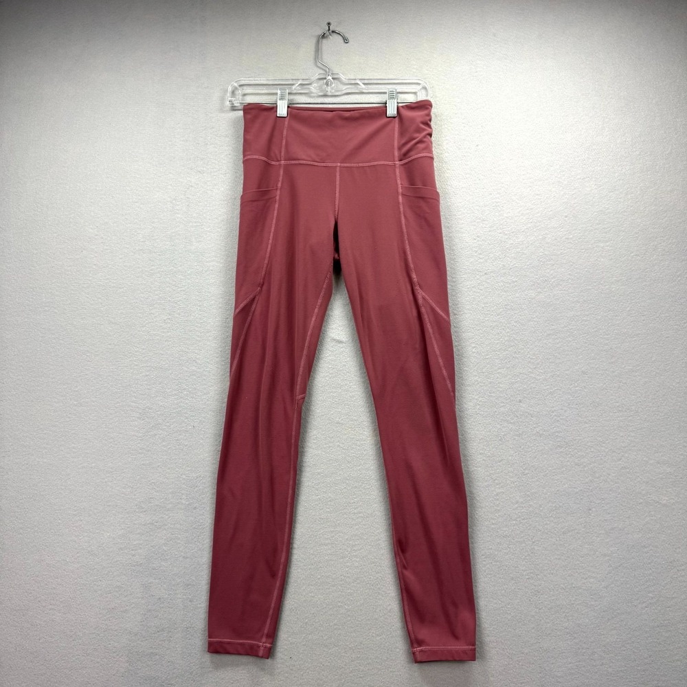 Athleta Activewear Leggings Womens Small Maroon Stretch Yoga Workout High Waist
